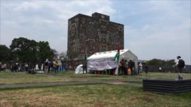 Jóvenes instalan campamento propalestino en Universidad de México