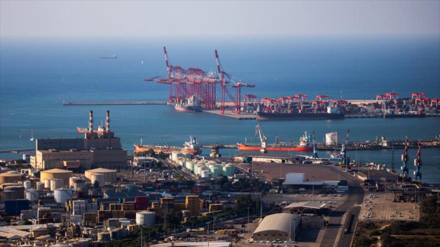 El puerto de Haifa, en el norte de la Palestina ocupada.