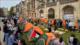Estudiantes de Reino Unido y Suiza acampan en apoyo a Gaza