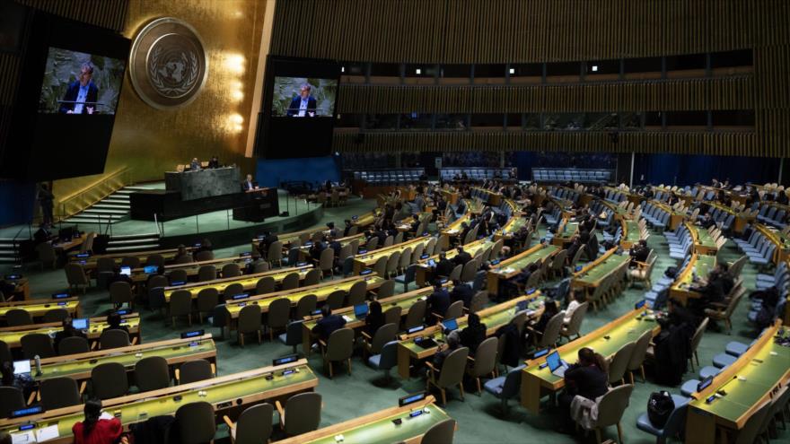 Una sesión de la Asamblea General de las Naciones Unidas (AGNU), 4 de marzo de 2024.
