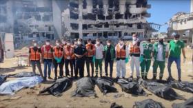 Exhuman ‘cuerpos sin cabeza’ en nueva fosa común en hospital de Gaza