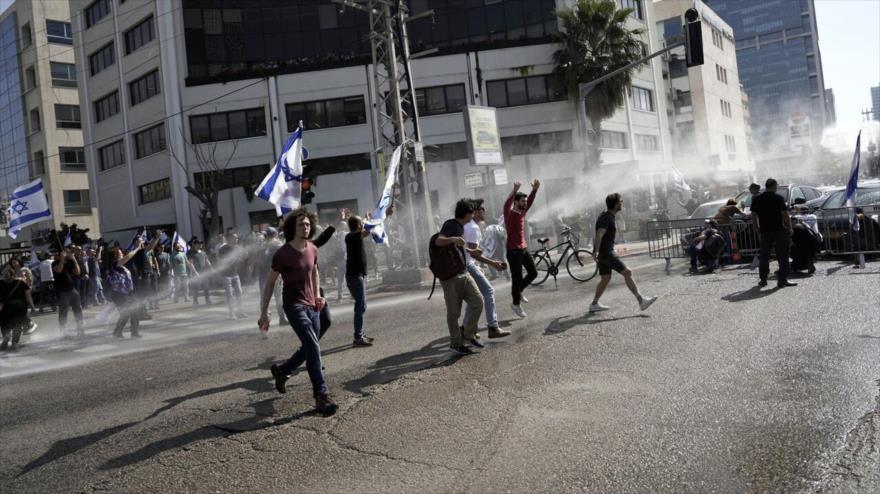 Protestas contra el primer ministro israelí, Benjamín Netanyahu.