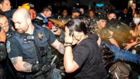 Brutalidad policialcontra estudiantes porpalestinos en Washington