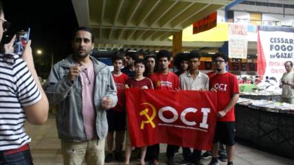 Estudiantes de Universidad de São Paulo se suman a protestas por Gaza