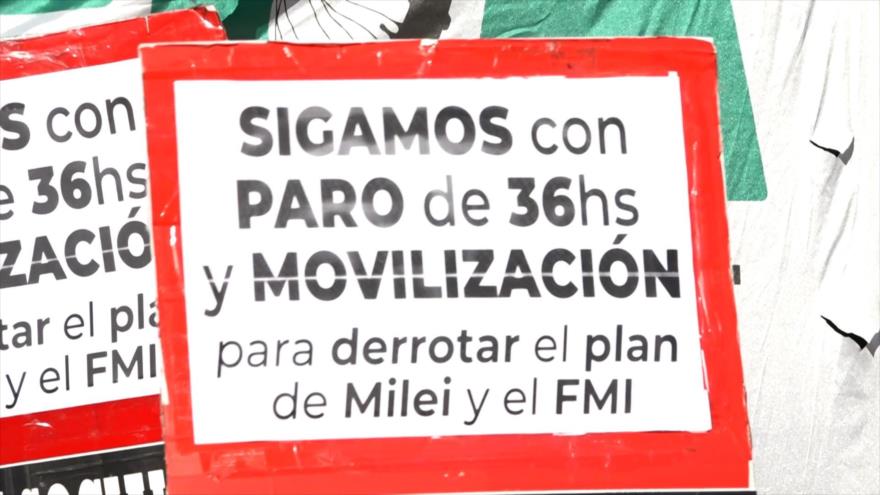 Otra jornada de paro general contra política de recortes de Milei