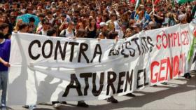 Universitarios en Barcelona exigen el fin de nexos con Israel 