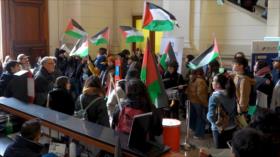 Estudiantes chilenos exigen fin del genocidio israelí contra Palestina