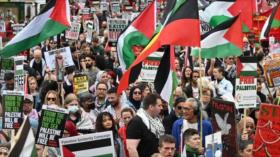 Manifestantes en Europa exigen a gritos un alto el fuego en Gaza