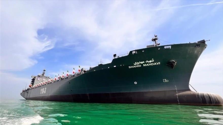 El buque oceánico Shahid Mahdavi, operado por la Armada del Cuerpo de Guardias de la Revolución Islámica de Irán. (Foto: Tasnim)