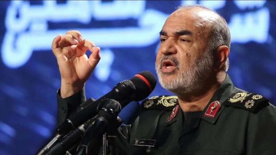 El comandante en jefe del Cuerpo de Guardianes de la Revolución Islámica (CGRI) de Irán, el general de división Hosein Salami.
