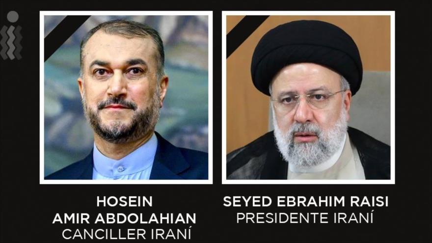 El presidente de Irán, Ebrahim Raisi(dcha) y el canciller irani,Hosein Amir Abdolahian.