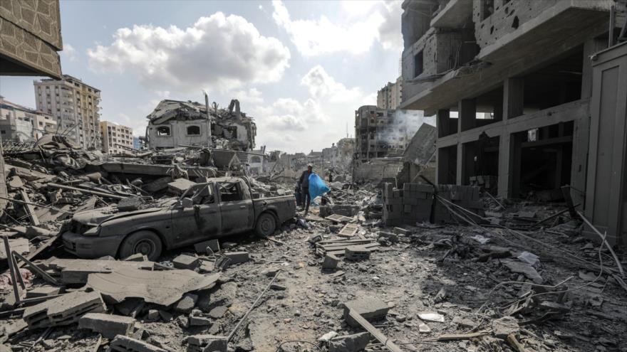 Las casas destruido por el regimen de Israel en la Franja de Gaza.