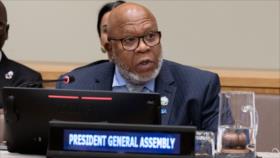Titular de Asamblea General de ONU rinde homenaje a mártir Raisi 
