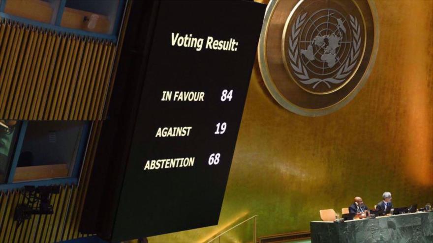 La Asamblea General de ONU vota creación de un día internacional a conmemorar genocidio de Srebrenica en 1995, 23 de mayo de 2024. (Foto:AFP)