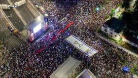 Miles se manifiestan contra Netanyahu en otra protesta sabatina