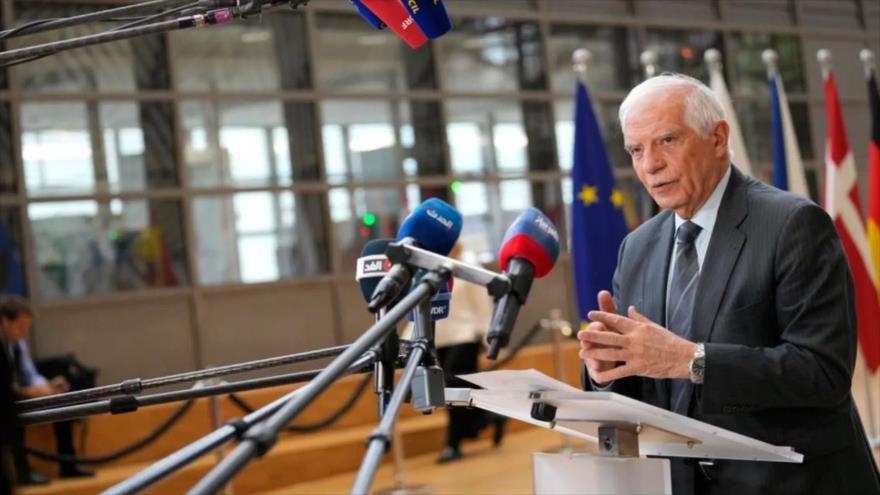  El jefe de la Diplomacia de la Unión Europa (UE), Josep Borrell, habla con prensa. (Foto: AP)