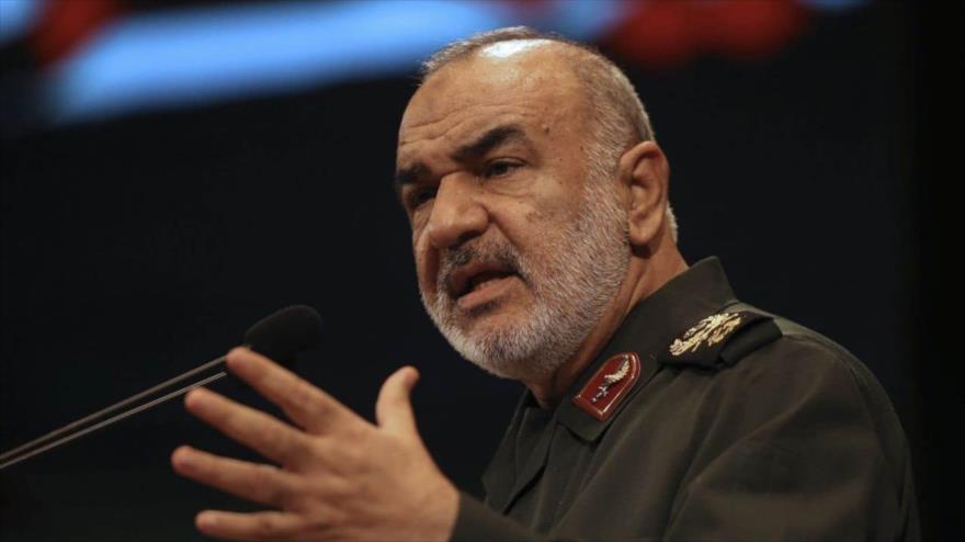 El comandante en jefe del Cuerpo de Guardianes de la Revolución Islámica (CGRI) de Irán, el general de división Hosein Salami.