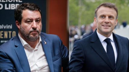 Salvini a Macron: queremos vivir en paz, ponte un casco y vete a Ucrania