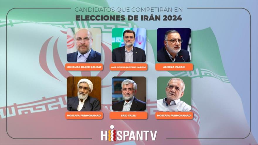 Los candidatos aprobados por el Consejo de Guardianes de Irán para postularse en las elecciones presidenciales del 28 de junio.