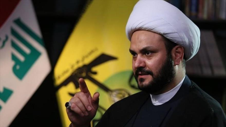 El secretario general del movimiento de Resistencia Islámica iraquí Hezbolá Al-Nuyaba, el sheij Akram al-Kaabi.