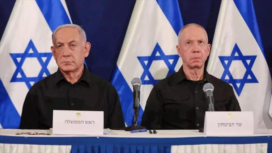 El primer ministro israelí, Benjamín Netanyahu (izda.), y el ministro de asuntos militares del régimen, Yoav Gallant.