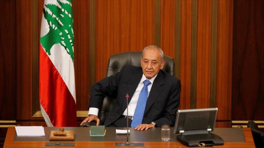 El presidente del Parlamento de El Líbano, Nabih Berri.