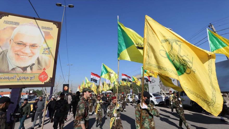 Combatientes de Kataeb Hezbolá de Irak.