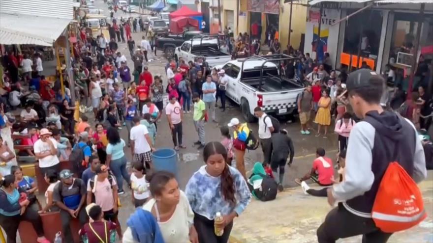 Migrantes sufren situación precaria en la Frontera Sur de México