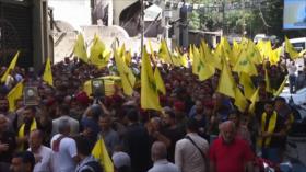 Libaneses se despiden de comandante de Hezbolá asesinado por Israel