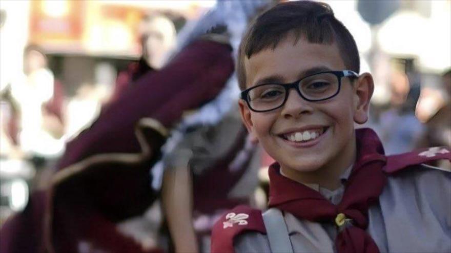 Ghassan Gharib Zahran, un niño palestino de 13 años, quien fue asesinado por disparos de tropas israelíes en Cisjordania.