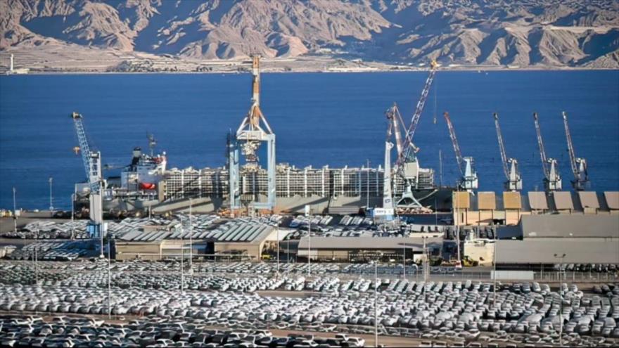 El puerto de Eilat, sur de las tierras ocupadas de palestina.