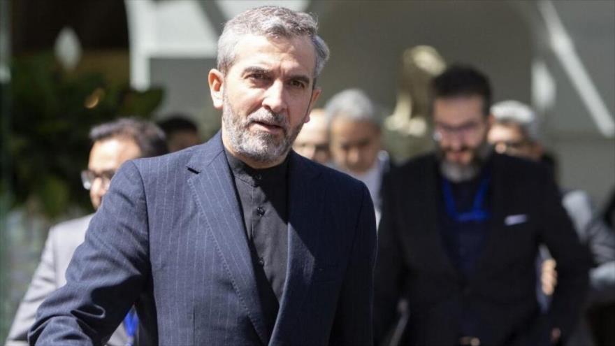 El canciller en funciones iraní, Ali Baqeri Kani, durante un viaje laboral.
