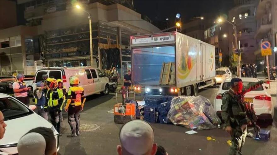 Una gran explosión sacudió Tel Aviv durante la noche en medio de la guerra en Gaza, 19 de julio de 2024.