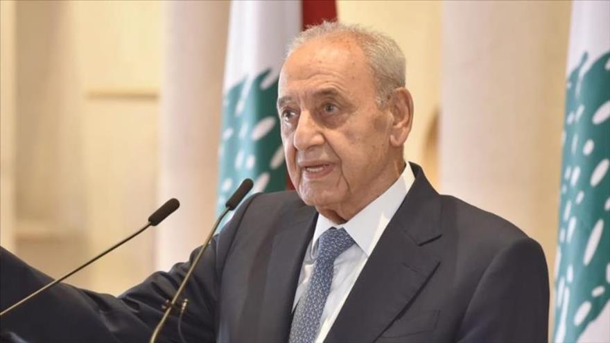 El presidente del Parlamento libanés ,Nabih Berri. 