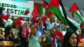 Banderas palestinas ondean en la Universidad Nacional Autónoma de Honduras