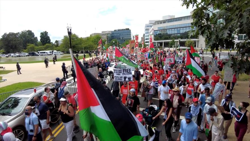 Protestan en Washington contra discurso de Netanyahu en el Capitolio | HISPANTV