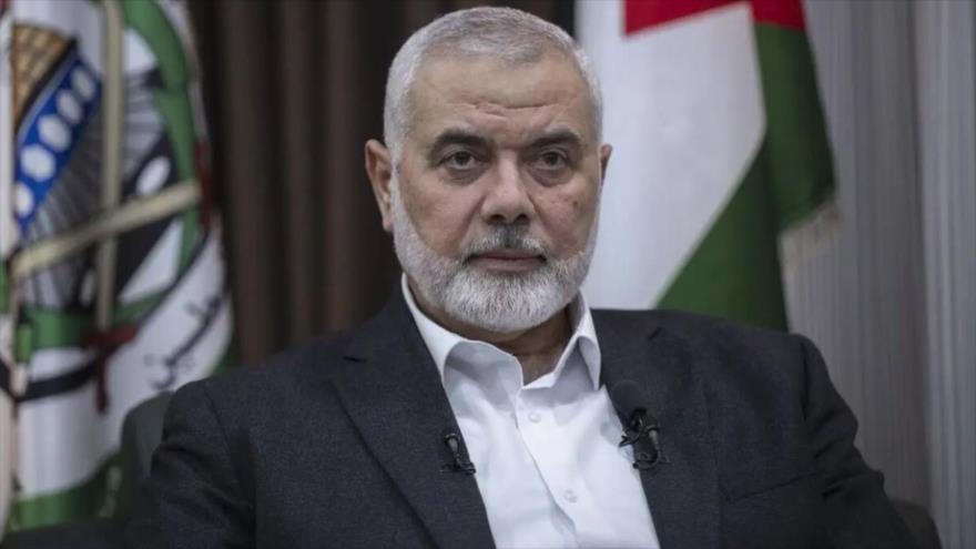 El jefe del Buró Político del Movimiento de Resistencia Islámica de Palestina (HAMAS), Ismail Haniya, durante una reunión.