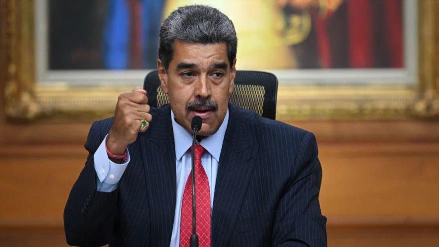 El presidente venezolano, Nicolás Maduro, habla sobre las elecciones durante una conferencia de prensa en Caracas, 31 de julio de 2024. (Foto: AFP)