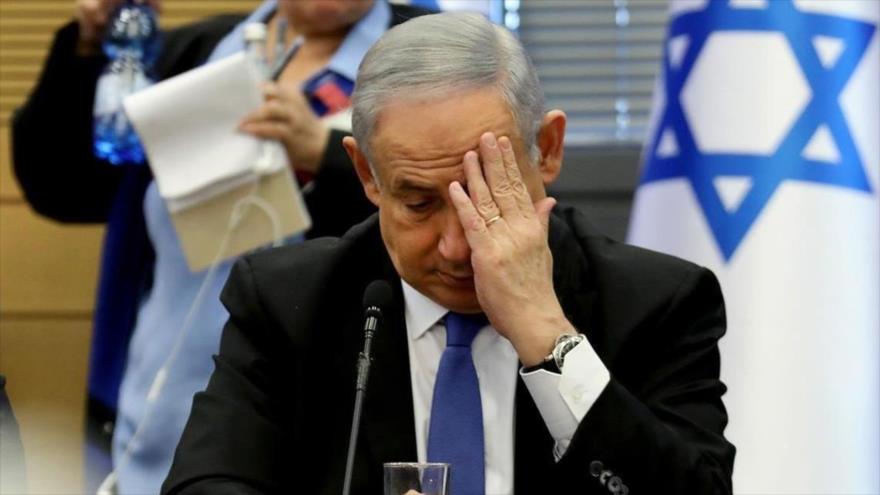 El primer ministro de Israel, Benjamín Netanyahu, durante una rueda de prensa en el parlamento israelí.