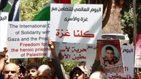 Concentración propalestina ante la sede de la ONU en Damasco