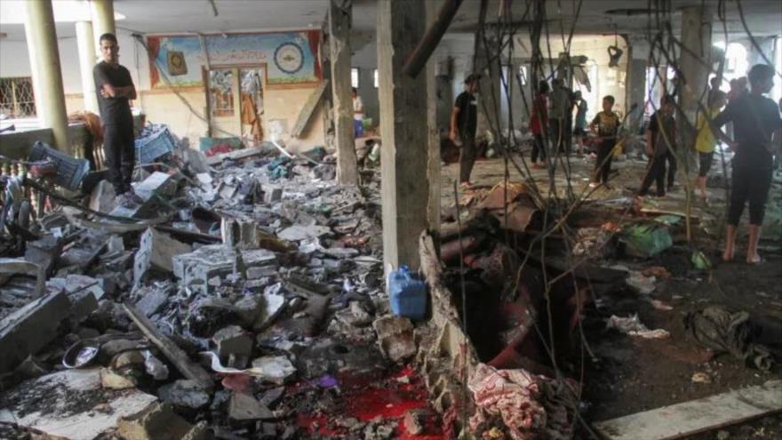 El ataque israelí a la escuela Al-Tabein, en la ciudad de Gaza, el 10 de agosto de 2024, provocó la destrucción del lugar donde buscaron refugio cientos de desplazados palestinos. (Foto: Reuters)