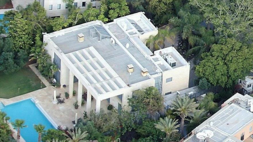 La residencia privada del primer ministro israelí, Benjamín Netanyahu, cerca de la playa de Cesarea.