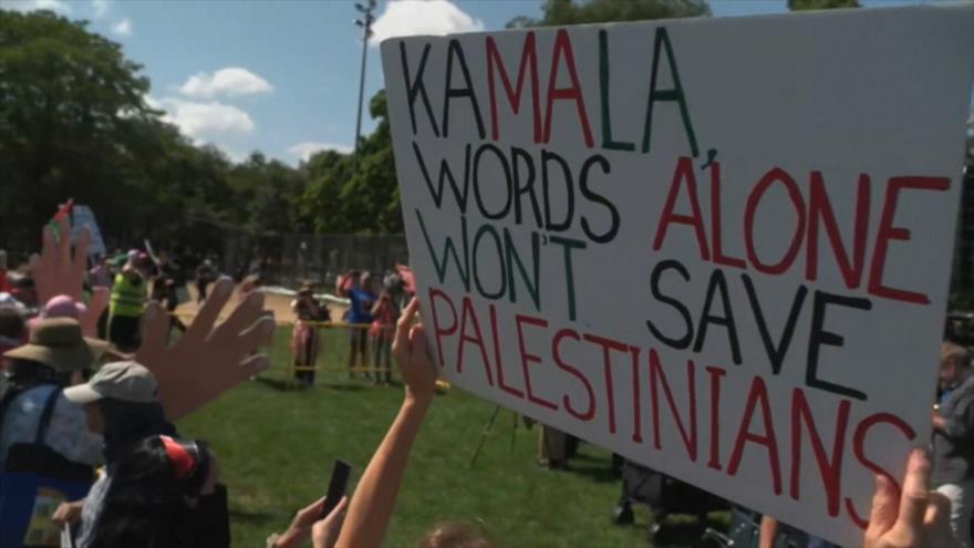 Estadounidenses presionan a campaña de Harris para alto el fuego en Gaza