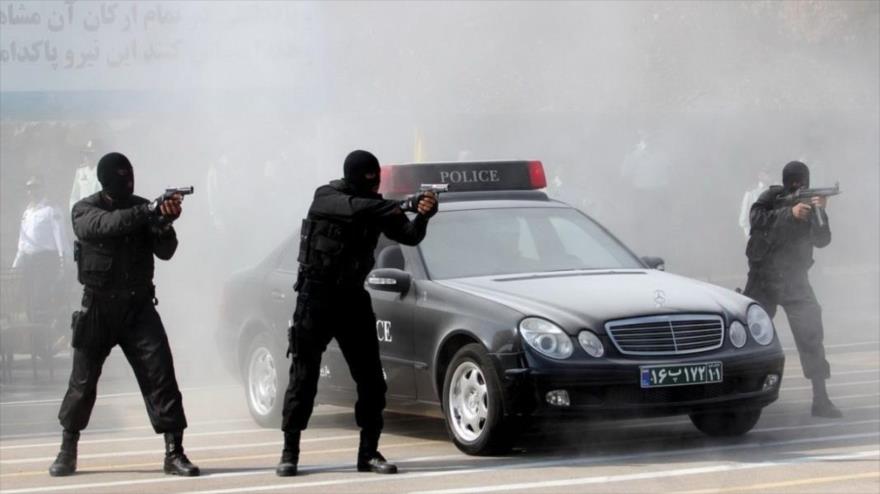 Fuerzas especiales de la Policía iraní durante un entrenamiento.