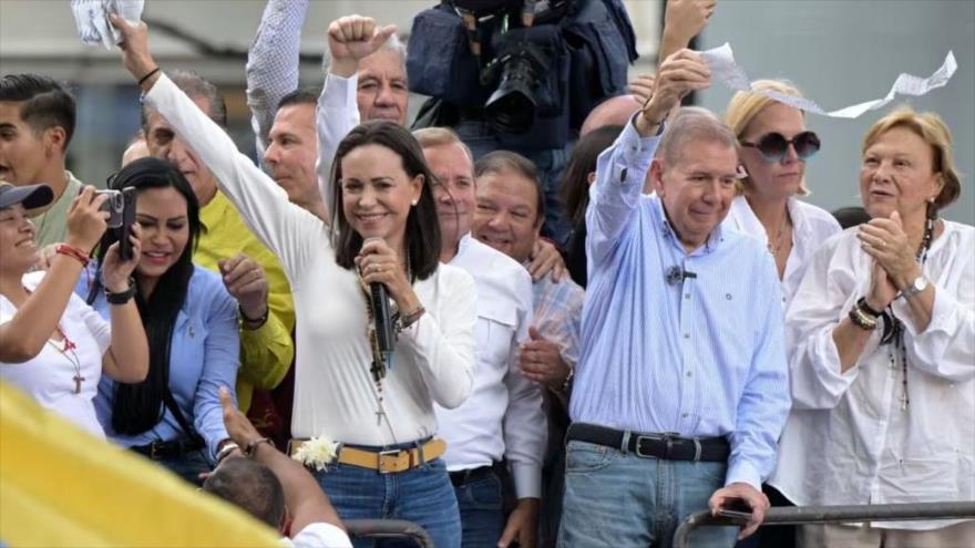 María Corina Machado junto a Edmundo González Urrutia (Foto: EFE) 