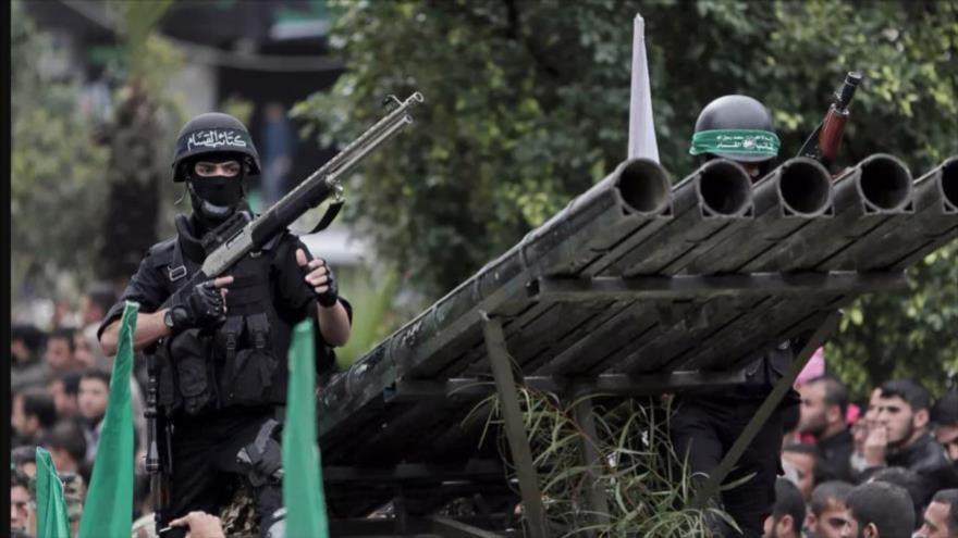 Los combatientes de las Brigadas Ezzedin Al-Qassam, rama armada del Movimiento de Resistencia Islámica de Palestina (HAMAS).
