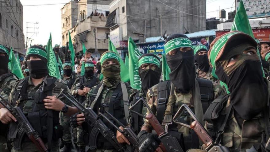 Combatientes de las Brigadas Ezzedin Al-Qassam, brazo armado de HAMAS.
