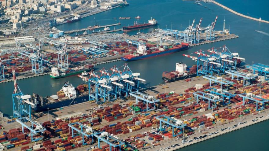 El puerto de Haifa, ubicado en el norte de los territorios ocupados palestinos.