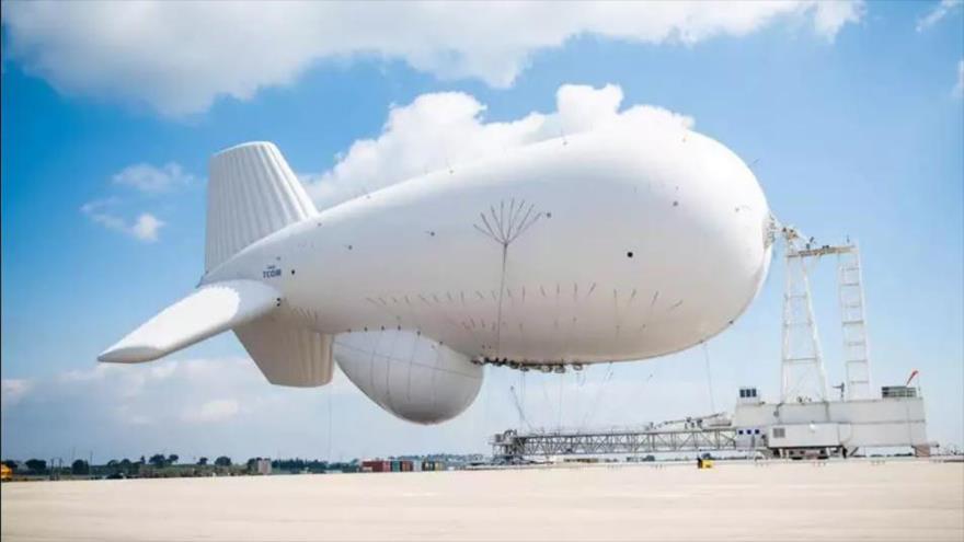 El globo espía de observación avanzada de la fuerza aérea israelí, denominado “Tal Shamayim”.