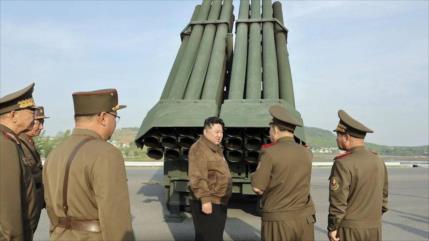 Kim supervisa prueba de lanzacohetes por segunda vez en una semana